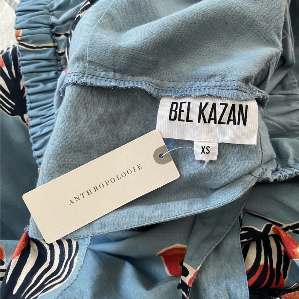 Anthropologie Bel Kazan Blue Red Floral Evie Jumpsuit XS - Picture 10 of 16